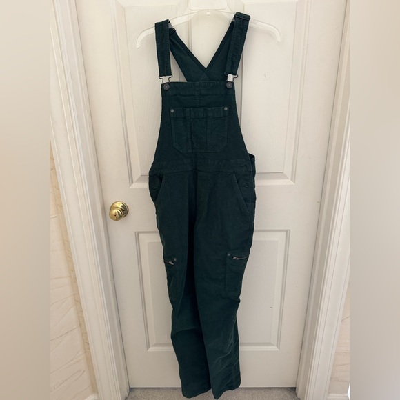 🌳🍃AE Stretch Green Corduroy Straight Cargo Overalls 🌲🌿 - Picture 3 of 12
